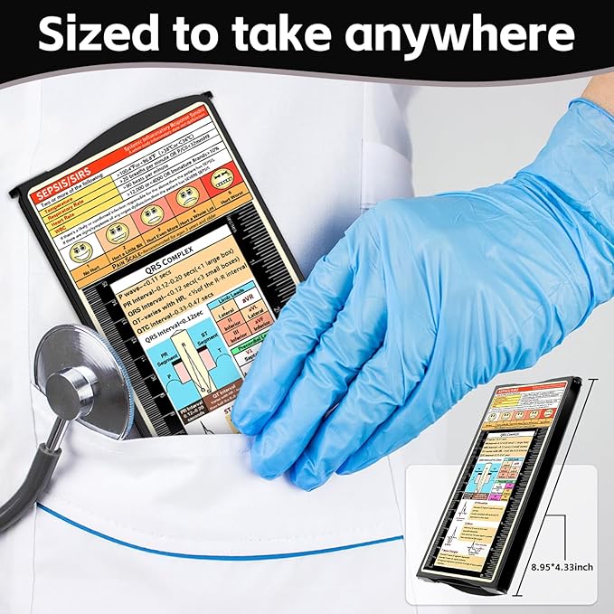 Nursing Clipboard Foldable Clipboard: Medical Nurse Clipboards with Nursing Cheat Sheets Aluminum 3 Layers Pocket Size Folding Clipboard Profile Clip for Nurses Students Doctors Black