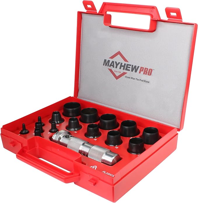 Mayhew Tools 66004 Hollow Punch, 16-Piece Set, Black