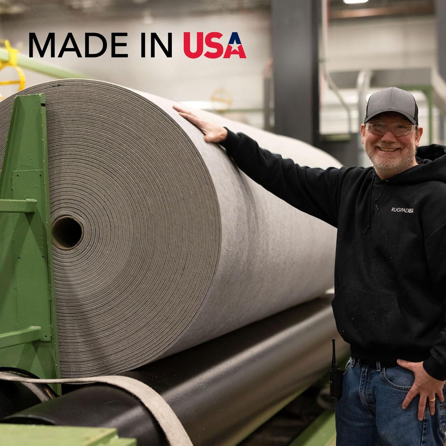 RUGPADUSA - Eco-Plush - 8'x10' - 3/8" Thick - 100% Felt - Extra Cushioned Rug Pad - Available in 3 Thicknesses, Many Custom Sizes