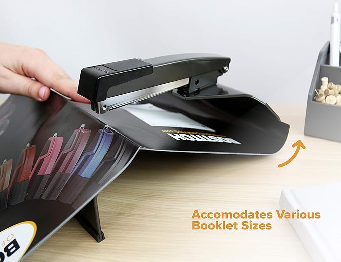 Bostitch Office No-Jam Booklet Stapler, 20 Sheets, No-Jam Technology, Black (B440SB)