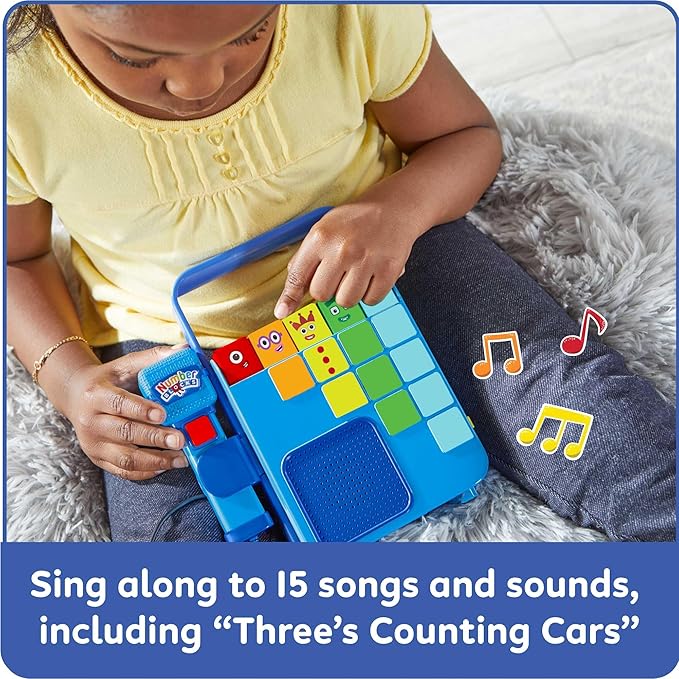 hand2mind Numberblocks Sing and Record Music Player, Kids Karaoke Microphone, Musical Toys, Toddler Boombox, Counting Toys, Preschool Math Learning Activities, Numbers for Toddlers, Birthday Gifts