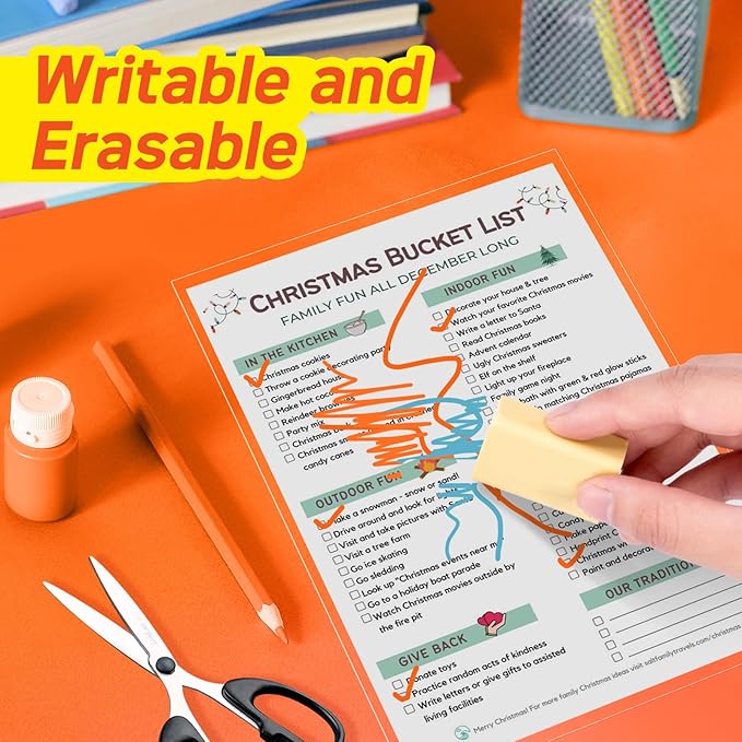 Thicker Self Adhesive Laminating Sheets,100PCS 8.5 x 11 Self Sealing Laminate Sheets Lettter Size No Machine No Heat 4mil Clear Laminating Sheets for Protecting Documents, Photos