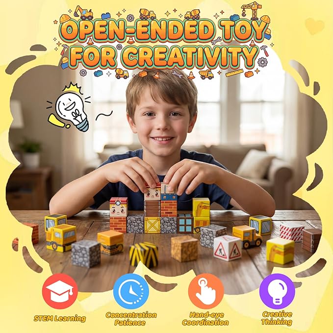 Magnetic Building Blocks for Kids, Magnetic Tiles Build Cubes Game, 100PCS STEM Educational Magnet Toys, Ideal Gift for Toddlers Boys Girls Grandkids Christmas Birthday