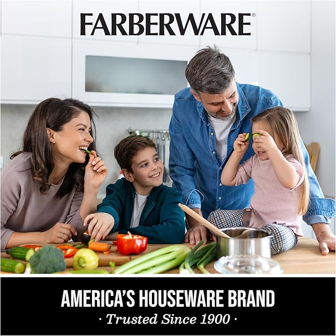 Farberware Build-A-Board Bamboo Cutting Board with Built-In Compartments & Clear Locking Lid, Black Handles – Charcuterie, Snack Tray, Food Prep and Serving Platter