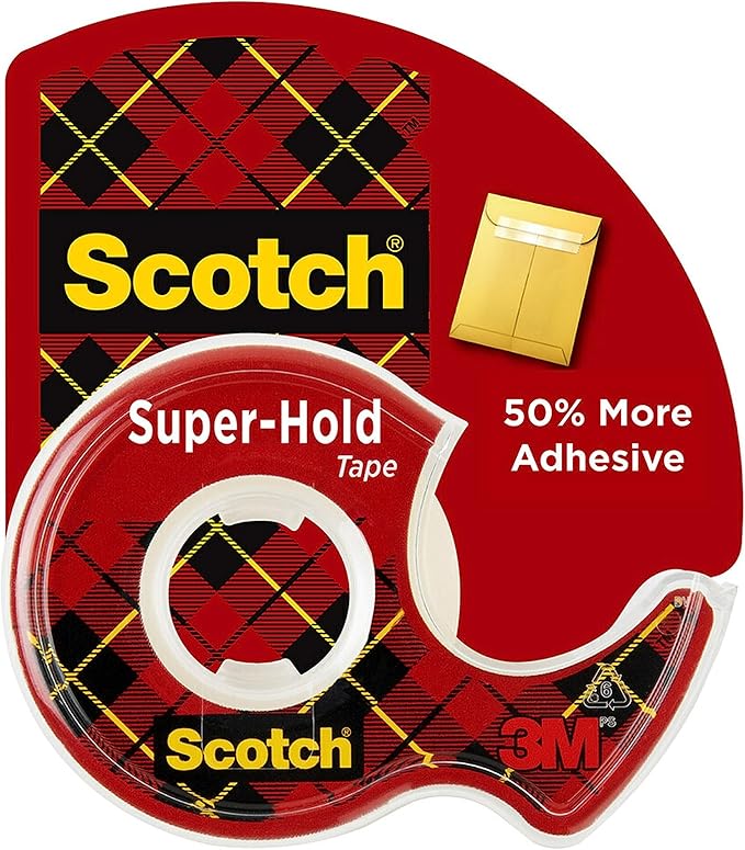 Scotch and Post-it Brand Office Essentials Kit, Business and Teacher Supplies Set with Post-it Super Sticky Notes, Scotch Super Hold Tape, Scotch Magic Tape, Post-it Flags, Sharp Scissors for Office