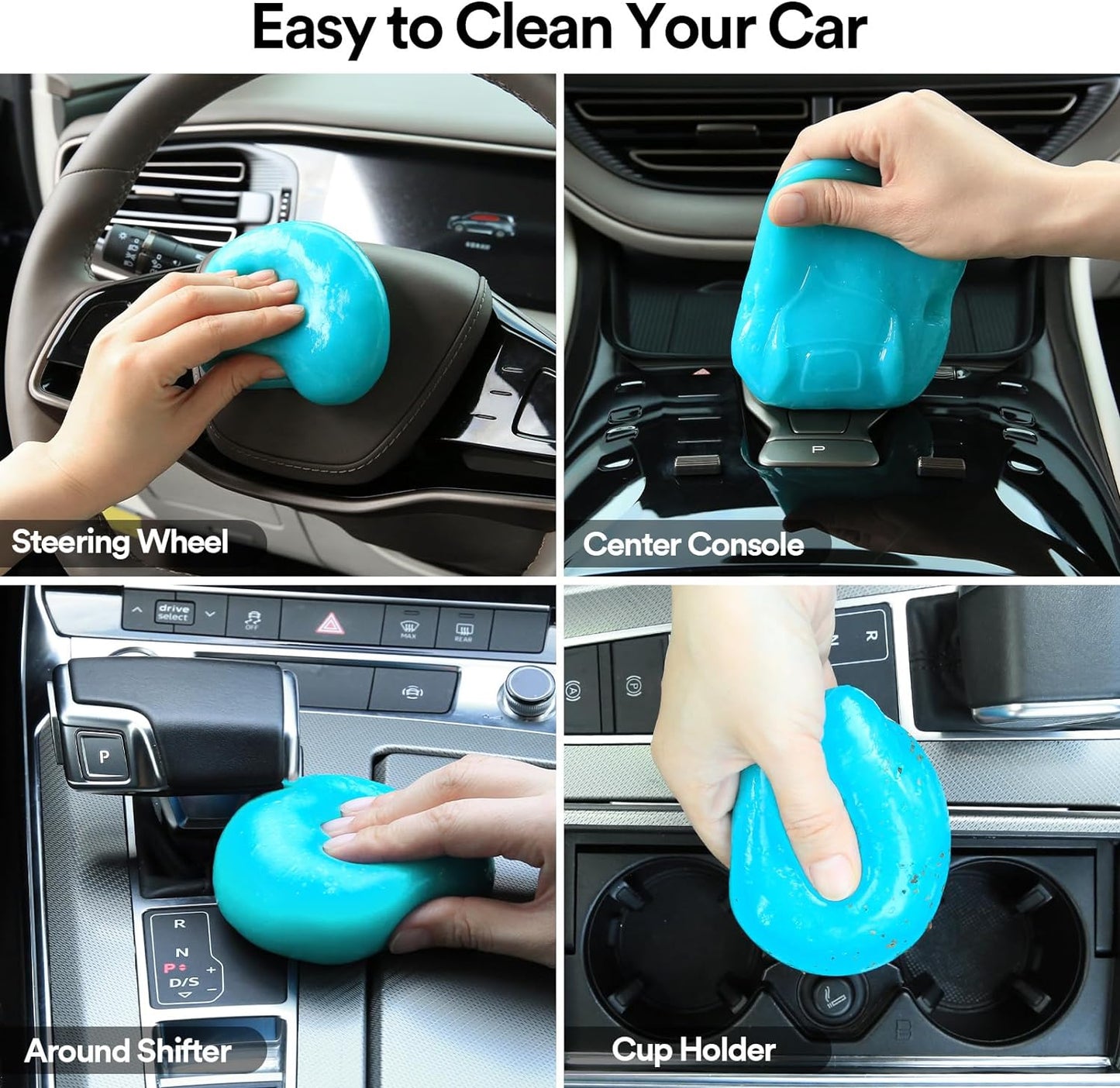 PULIDIKI Car Cleaning Gel for Car Detailing Kits Car Putty Auto Detailing Tools Car Interior Cleaner Car Cleaning Slime Car Accessories Keyboard Cleaner Blue Pink (2Pack)