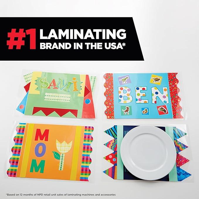 Scotch Self-Sealing Laminating Pouches, 2 in x 3.5 in Business Card Size, Great for Gift Tags, 25-Pack
