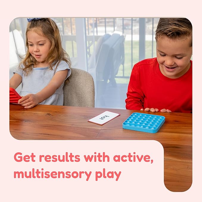 The Fidget Game Word Pop, CVC Word Games for Kids 4-6 - Learn to Read in Weeks - Multisensory Reading & Phonics Interactive Board Game Ideal for Pre Kindergarten to 1st Grade