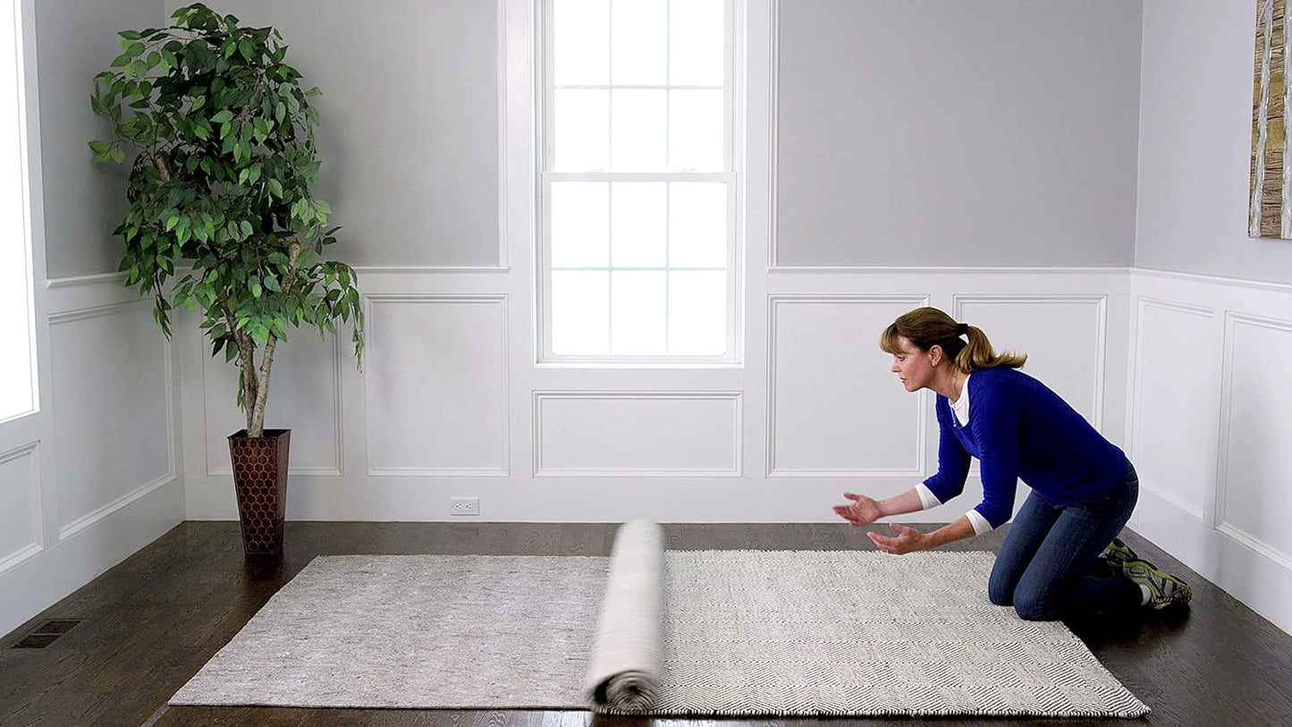 RUGPADUSA - Dual Surface - 9'x11' - 1/8" Thick - Felt + Rubber - Non-Slip Backing Rug Pad - Adds Low-Profile Comfort and Protection
