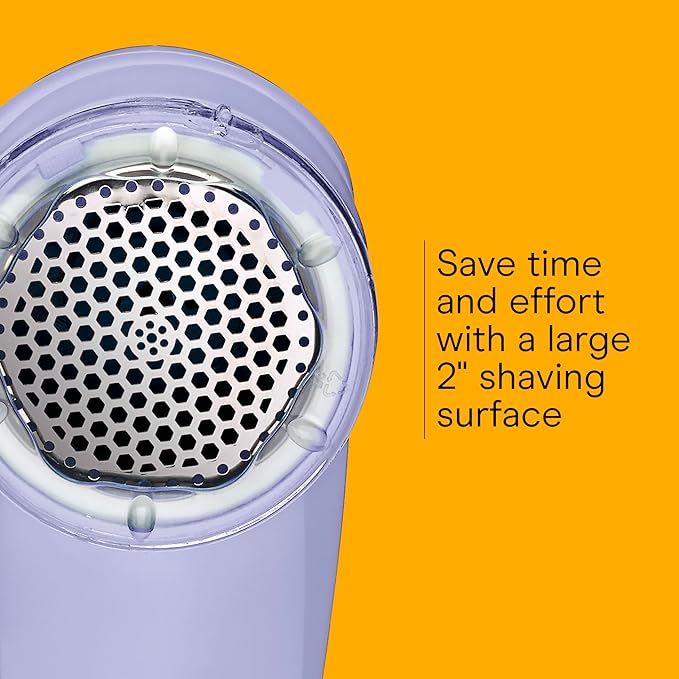 Conair Fabric Shaver and Lint Remover, Battery Operated Portable Fabric Shaver, Lavender