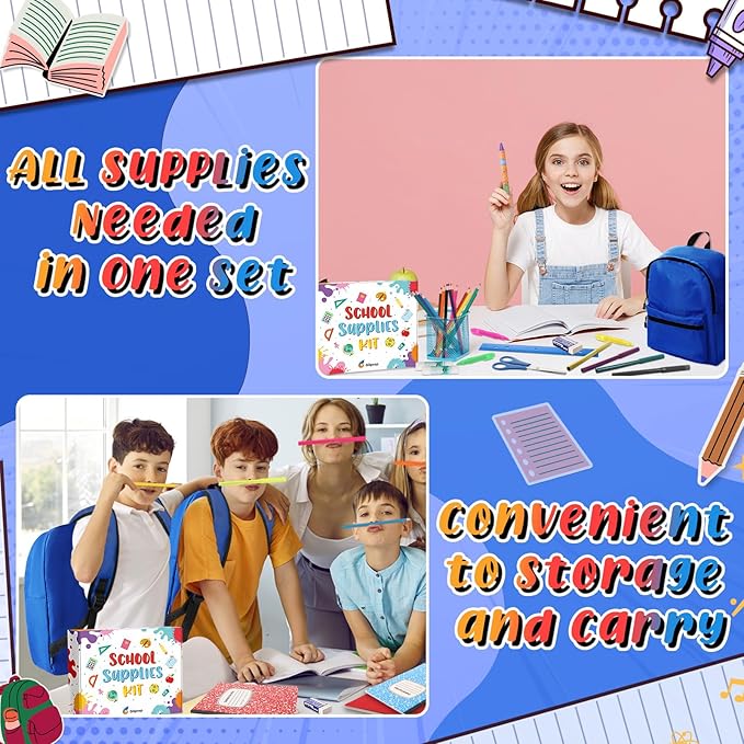 79 Pcs Christmas Gift Box for K-5 Elementary Middle Kit Bundle Bulk Essential for Operation Charity Xmas Gift(Navy Blue)
