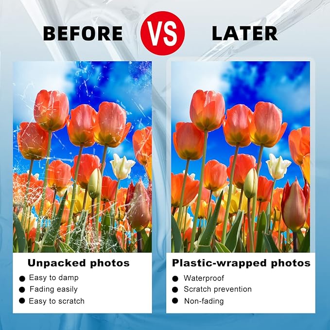 Uinkit 300Pack Thermal Laminating Pouches Card Size 4.3x6.3Inches 5mil Thickness Laminating Sheets for Extra Protection Sealed 4x6 inches Photo Clear Glossy,Lamination Sheets Paper for Laminator
