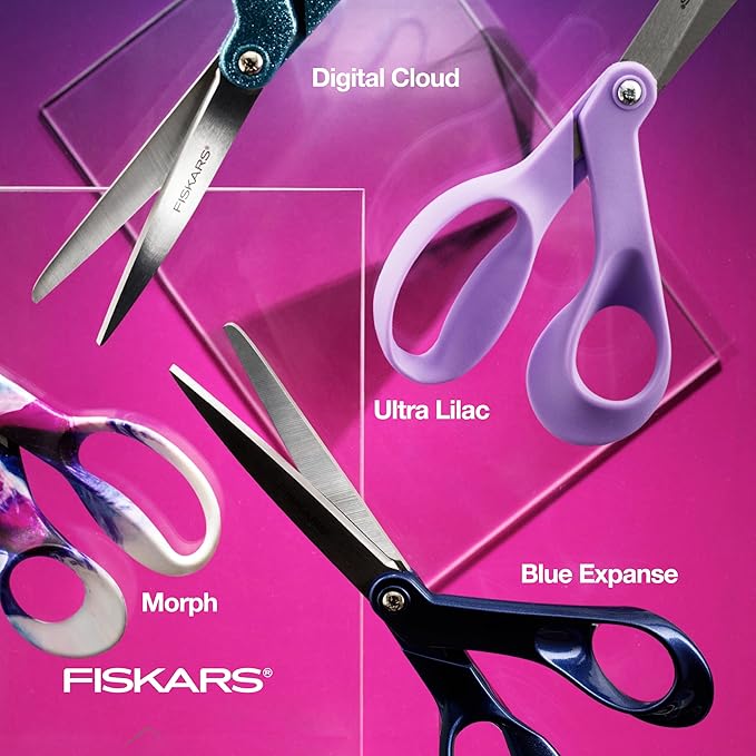 Fiskars Explore Scissors, Design Collection, Blue Expanse, 8 Inches