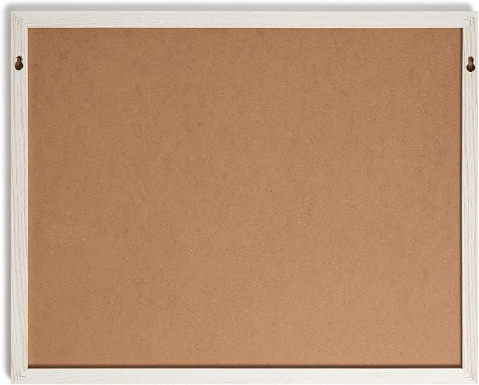 U Brands White Wash Frame Chalkboard Calendar White Board Set, Office Supplies, with Magnet, Chalk Pencils 16” x 20”, 4 Pieces