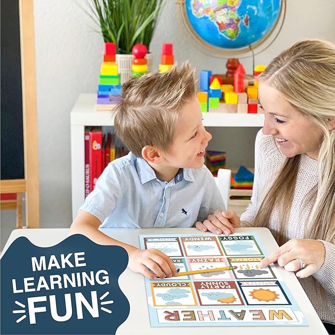 Hadley Designs 16 Educational Posters for Toddlers 1-3 - Learning Poster for Kids Ages 3-5, Alphabet Chart Playroom Homeschool Daycare & Classroom Decor, Kindergarten & Preschool Classroom Must Haves