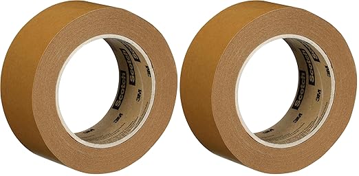 3M Scotch Performance Paper Box Sealing Tape 570,1.9" x 55 yd (48 mm x 50 m),1 Roll,Brown,Recycle-Compatible,Great for Packaging,Shipping,and Moving,(Pack of 2)