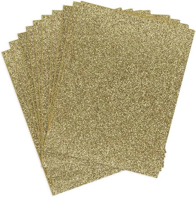 Spellbinders Pop-Up Die Cutting Glitter Foam Sheets - Gold