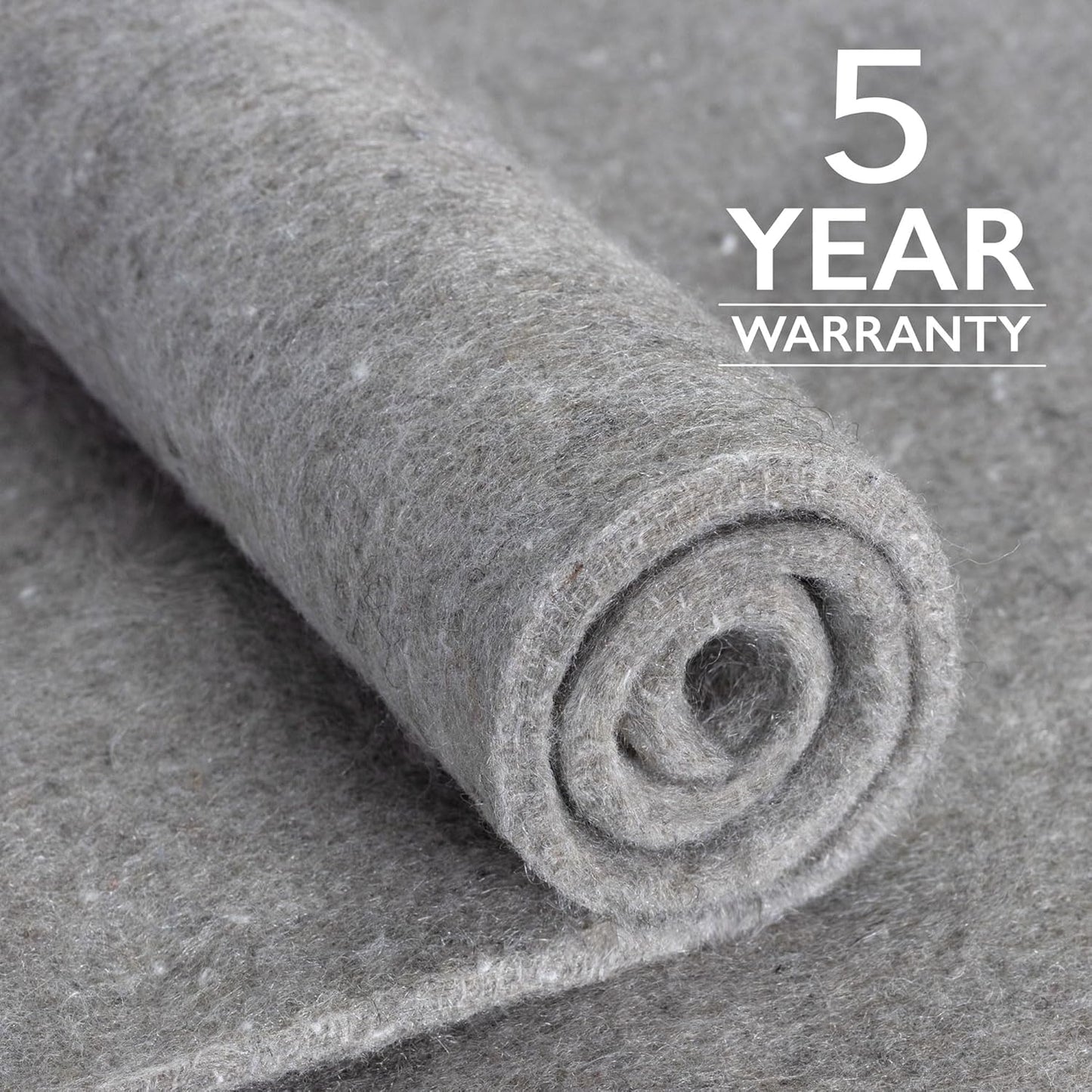 RUGPADUSA - Eco-Plush - 8'x10' - 3/8" Thick - 100% Felt - Extra Cushioned Rug Pad - Available in 3 Thicknesses, Many Custom Sizes