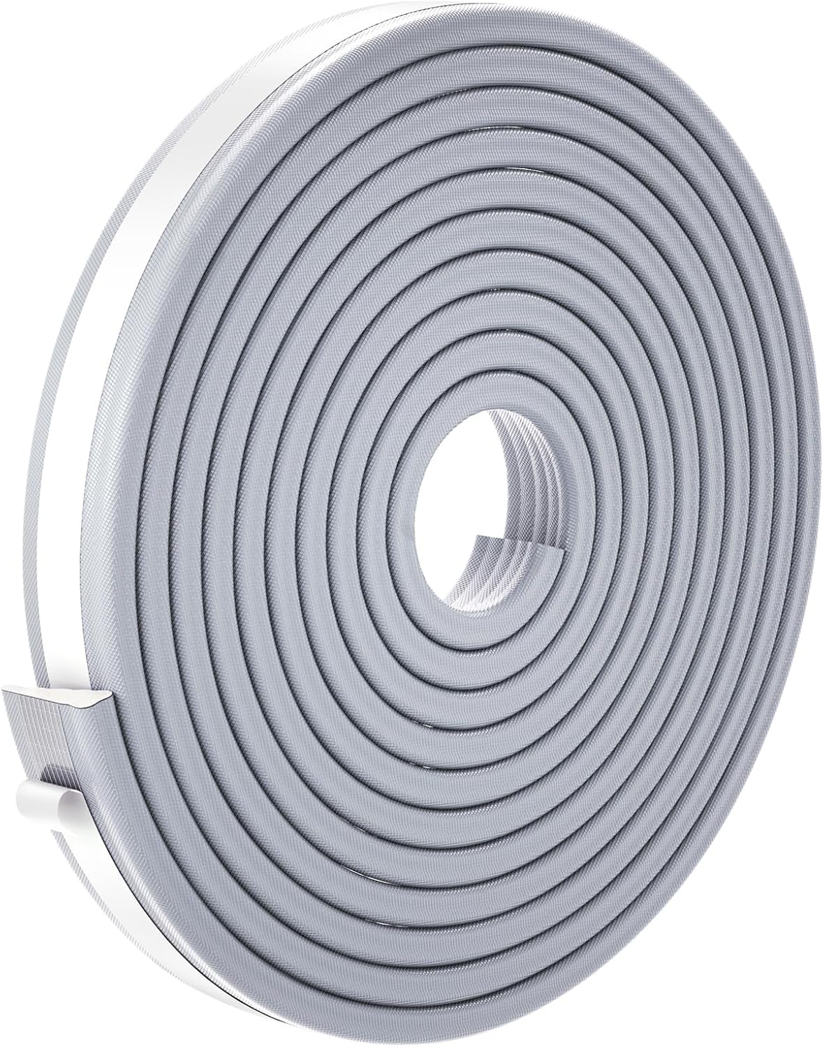 QDiShi 118" Wedge-Shape Weather Stripping Door Seal Weatherproof Foam Seals Self Adhesive Insulation Anti-Collision Strip Soundproofing Frame Insulation Tape Fits 0.13-0.31" Gaps(Grey)