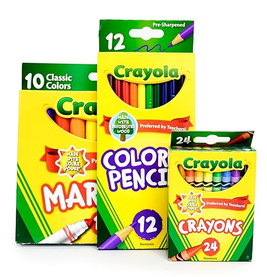 School Supply Boxes | Elementary School Pallet (180 Boxes) | Back to School Essentials Kit for Students & Teachers | Includes Wide-Ruled Paper Products, Crayons, Markers, Colored Pencils, & More