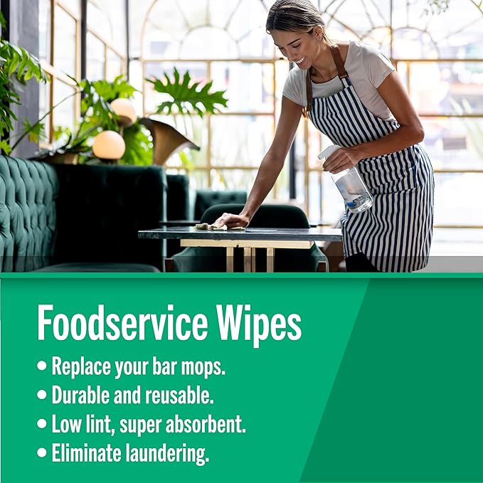 Fresh Towel Foodservice Reusable Paper Towels - 1/4 Fold, 13 x 20 inches - (1 Case of 200) All Purpose Cleaning Towels (Pink Solid)