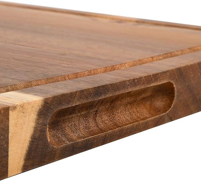Kenmore Kenosha Extra Large Acacia Wood Cutting Board, 24 x 16 Inch – Heavy Duty Chopping Board with Juice Groove for Meat, Vegetables & Meal Prep