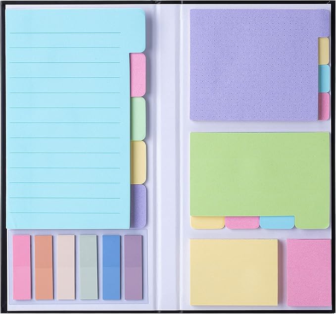 Mr. Pen- Sticky Note Set, 410 Pack, Pastel Colors, Divider Sticky Notes Tabs, Office Supplies, Planner Sticky Note Dividers Tabs, Book Notes, Stocky Notes for Bible Journaling