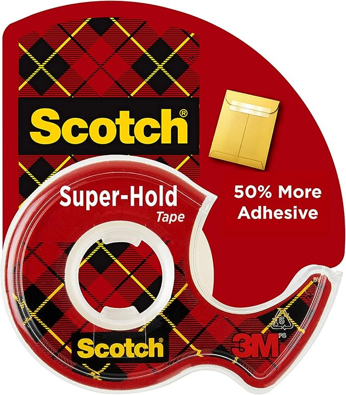 Post-it and Scotch Brand Essentials Pack, Back to School and Office Supplies, Includes Super Sticky Notes, Flags, Magic & Super Hold Tape & Multi-Purpose Scissors (Pack of 4)