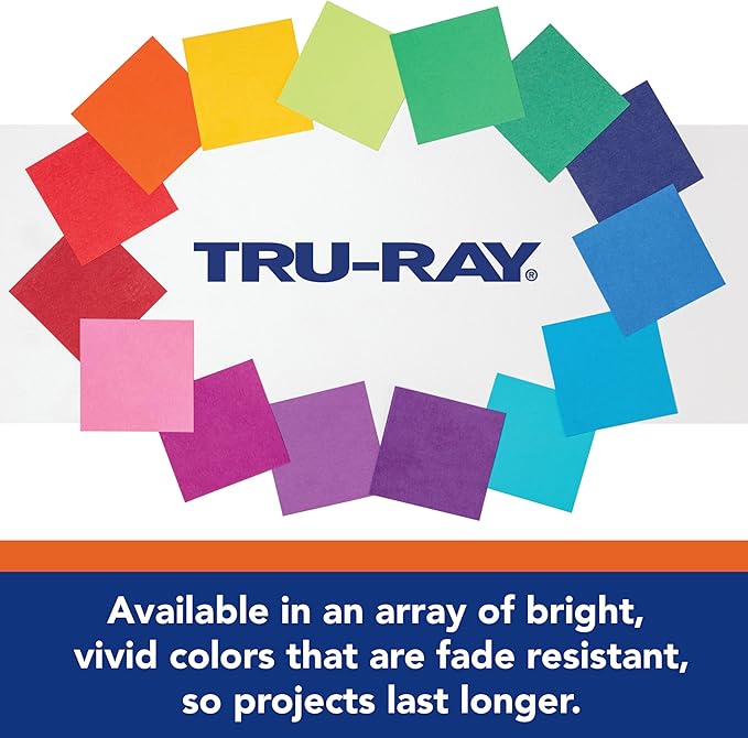 Tru-Ray® Heavyweight Construction Paper, Lively Lemon, 12" x 18", 50 Sheets