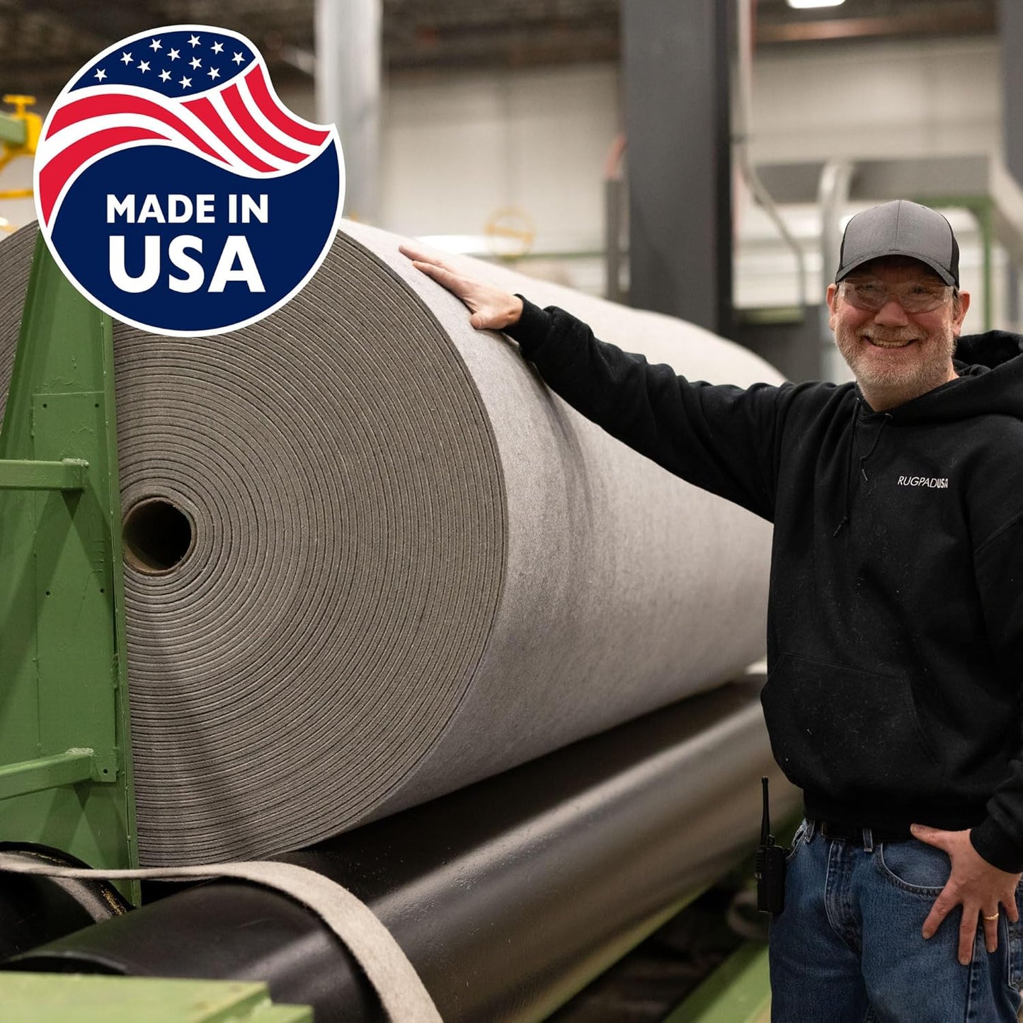 RUGPADUSA - Eco-Plush - 7'x10' - 1/2" Thick - 100% Felt - Luxurious Cushioned Rug Pad - Available in 3 Thicknesses, Many Custom Sizes