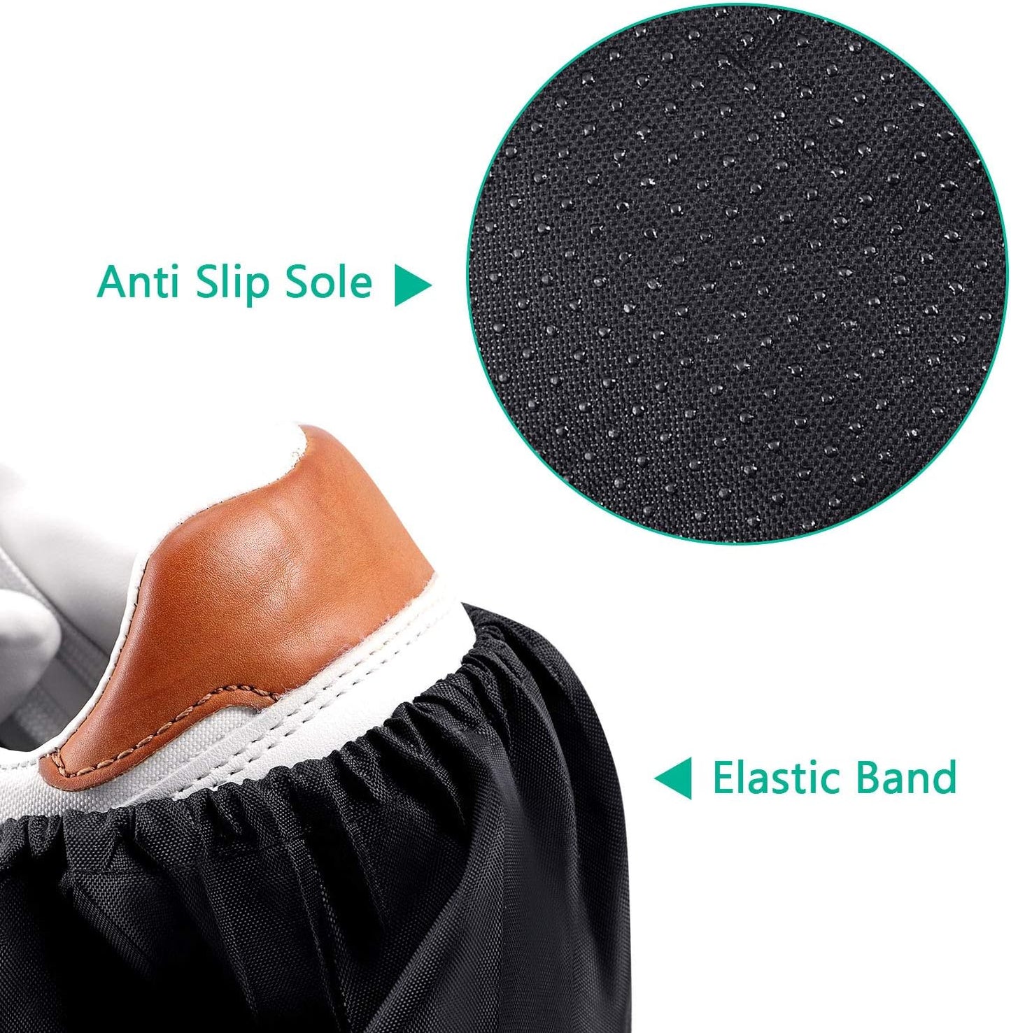 Frienda 16 Pairs Non Slip Reusable Shoe Covers Waterproof Boot Covers for Household Carpet Floor Protection Machine Washable (Large)