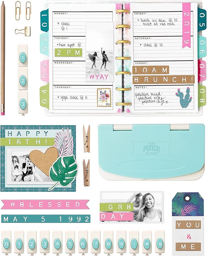 We R Memory Keepers Number Punches Set, Pair with Punch Board, Mix and Match Numbers, for Crafting, Scrapbooking, DIY Projects, Journaling, Cardmaking, and More