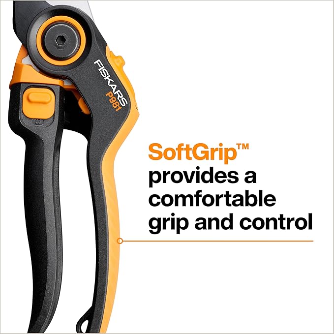 Fiskars DualAction Pruner – Hand Pruner with Two Cutting Modes, Bypass Garden Pruner for Stems and Branches up to 1", Low-Friction Steel Blade, FiberComp Frame