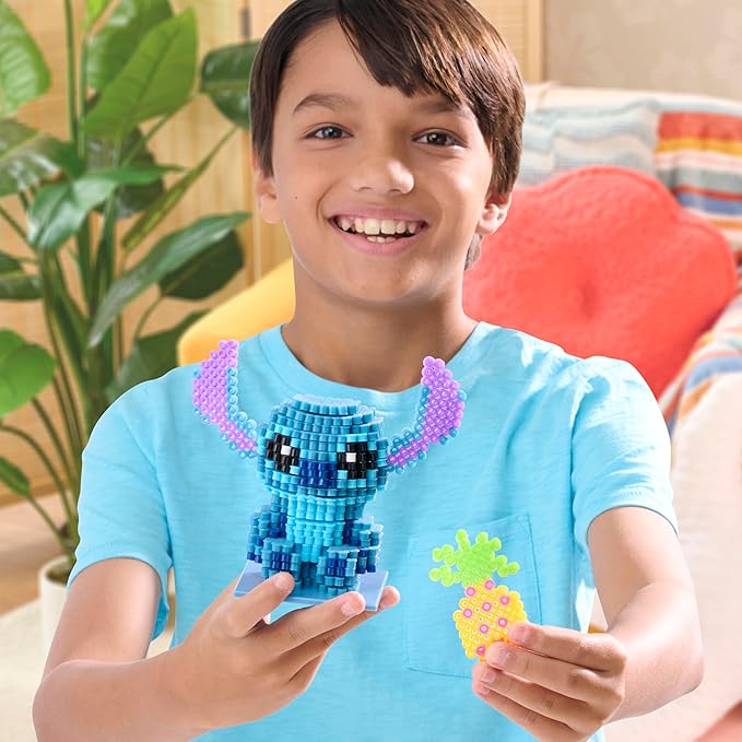 STITCH Disney Pixel Creations Bead Kit Lilo DIY Craft Set with 2500 Beads, Pegboards & Templates Creative Activity Toy for Girls & Boys Ages 6+