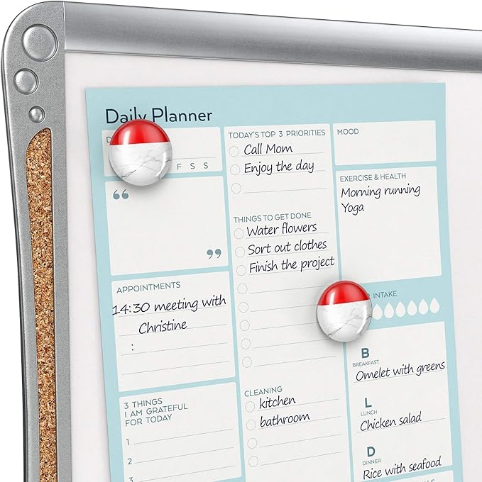 Arteza Framed Magnetic Cork Whiteboard Set, 12x14 inches, 2-Pack Dry Erase Lap Boards with Push Pins, Markers & Magnets, Office & Back to School Supplies for Home, Classroom, Students, Brainstorming