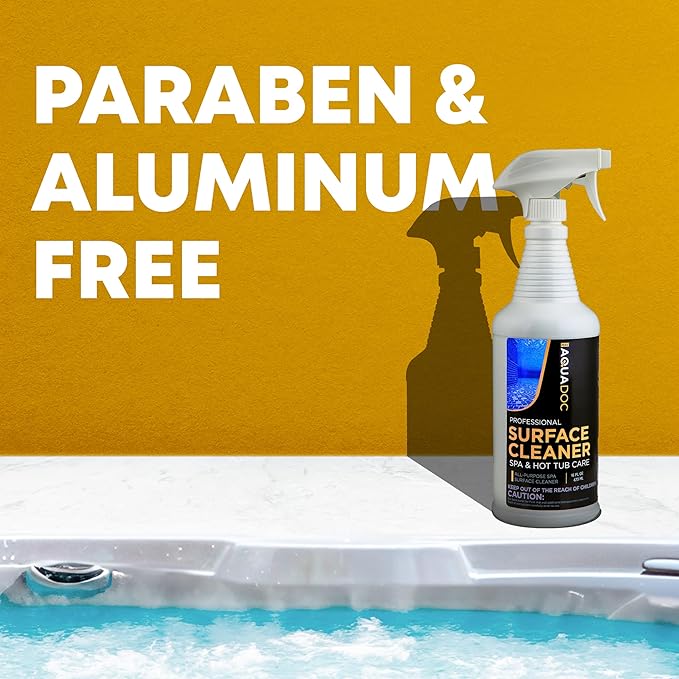 Hot Tub Cleaner Spray 16oz - Spa Surface Cleaner for Hot Tub Chemical Made in the USA - AquaDoc
