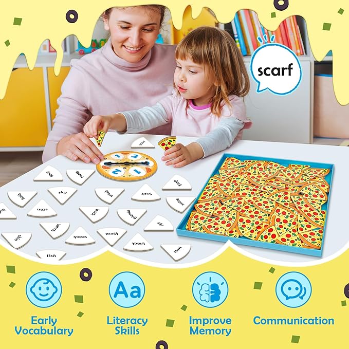 Blends & Digraphs Phonics Games for Kids, Learn to Read Phonics Flash Cards, Sight Words Word Games Spelling Reading Games, Speech Therapy Toys Kindergarten Preschool Learning Activities