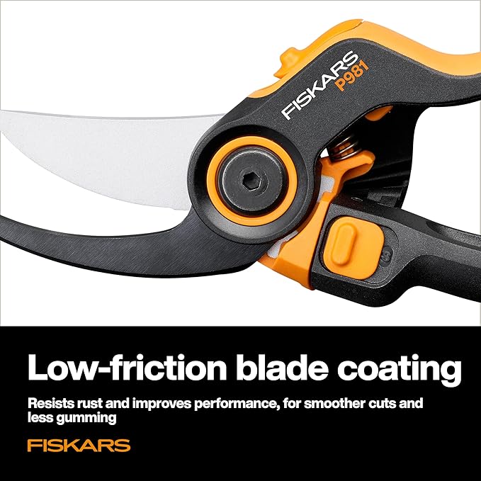 Fiskars DualAction Pruner – Hand Pruner with Two Cutting Modes, Bypass Garden Pruner for Stems and Branches up to 1", Low-Friction Steel Blade, FiberComp Frame
