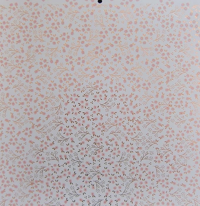DCWV Printed Cardstock Paper 12x12, 36 Sheets of Scrapbook Paper for Crafts and Card Making, Double Sided Heavy Duty Cardstock with Foil Accents - Peri & Peach