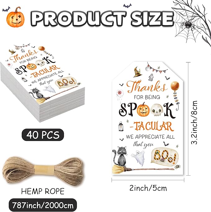 Halloween Appreciation Gift Tags, Halloween Candy Tag for Teacher, Staff, Employee, Coworker Volunteer, Office Team, Fall Appreciation Favor Tag