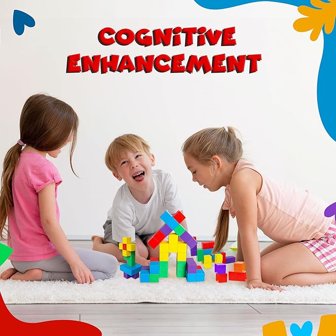 Magnetic Blocks, Magnetic Cubes Educational Toys, Original Award Winning Magnetic Building Blocks for Kids, 40 Pieces Colorful Autism Toys Magic Cube Sensory Toys for Kids