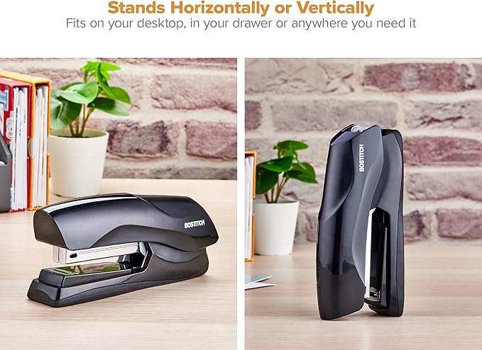 Bostitch Office Heavy Duty Stapler, 40 Sheet Capacity, No Jam, Full Strip, For Classroom, Office or Desk, Black