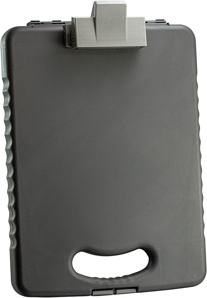 Officemate Deluxe Letter/A4 Size Tablet Clipboard Case with LED Light, Charcoal (83316)