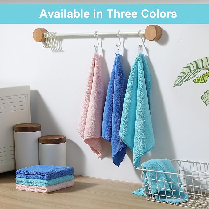 JOYMOOP Microfiber Cleaning Cloths Cyan, 11.8" x 11.8" Kitchen Towels – Reusable Cleaning Rags, Lint-Free, Super Absorbent Cleaning Cloths for Kitchen, Car, and Household Cleaning