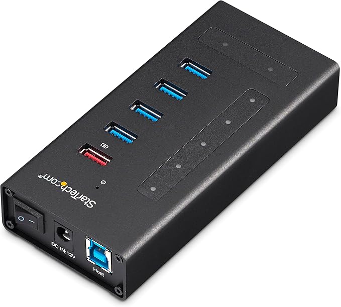 StarTech.com 7 Port USB C Hub - USB Type-C to 2x USB-C/5x USB-A - Commercial Metal USB 3.0 - SuperSpeed USB 3.0 (5Gbps) - BC 1.2 Fast Charge - 5 x usb-a, 2 x usb-c (HB30C5A2CST)