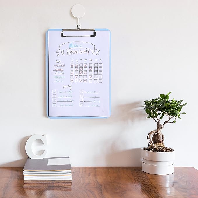 Mr. Pen- Plastic Clipboard, 12.5" x 9", 2 Pack, Clipboard Plastic, Low-Profile Metal Clip with Retractable Hanging Hole
