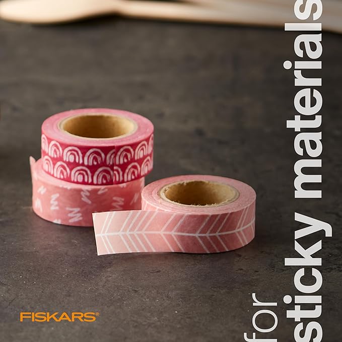 Fiskars Micro Trip Scissors, SoftGrip Precision Cutting Shears, Non-Stick Stainless Steel Blades, 5 inches