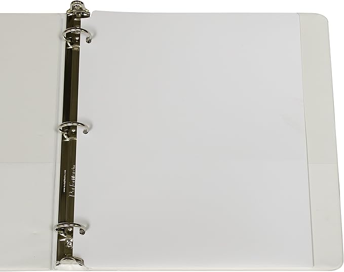 C-Line Two-Pocket Heavyweight Poly Portfolio Folder with Three-Hole Punch, Box of 25, White (33937-25)