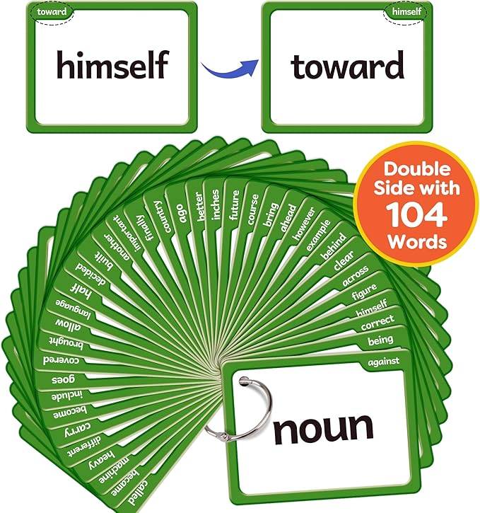 Torlam Sight Words Flash Cards for Kids 3rd Grade,Learn to Read Digraphs CVC Blends Long Vowel Sounds Spelling Reading Phonics Games for 8-9 Years, Site Words Classroom Homeschool