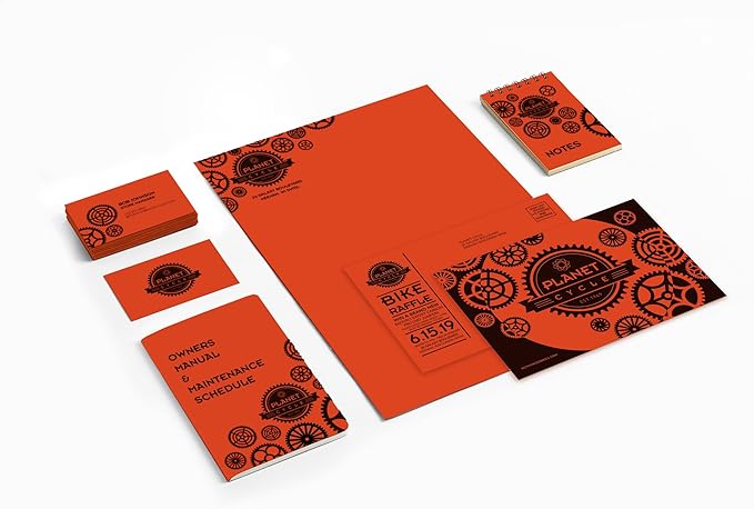 Astrobrights Color Cardstock, 65 lb Cover Weight, 8.5 x 11, Orbit Orange, 250/Pack
